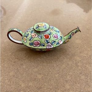 Vintage 1999 Kelton Chen Handmade Enameling Miniature Teapot #21